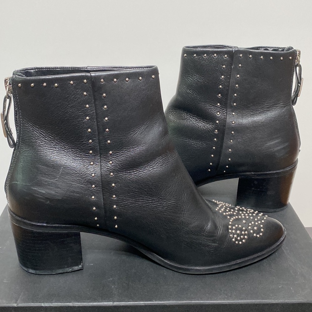 Dune “Queenie” Leather Studded Boots - Picture 7 of 15